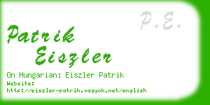 patrik eiszler business card